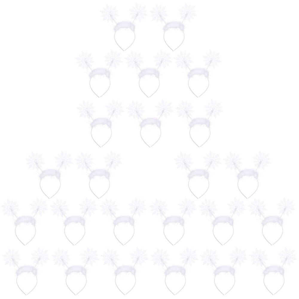 8087 24Pcs Christmas Snowflake Headband Party Head Boppers Cosplay Hair